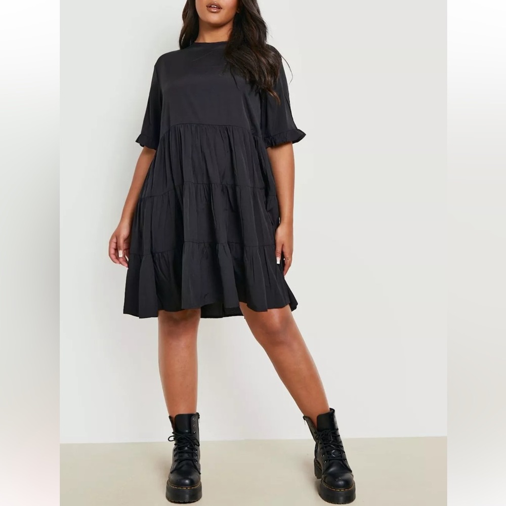 Boohoo Woven Smock Dress